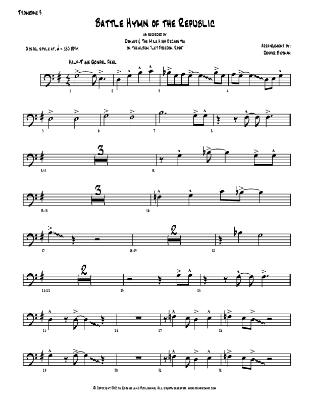 Battle Hymn Of The Republic Trombone 3 (Denver Bierman)