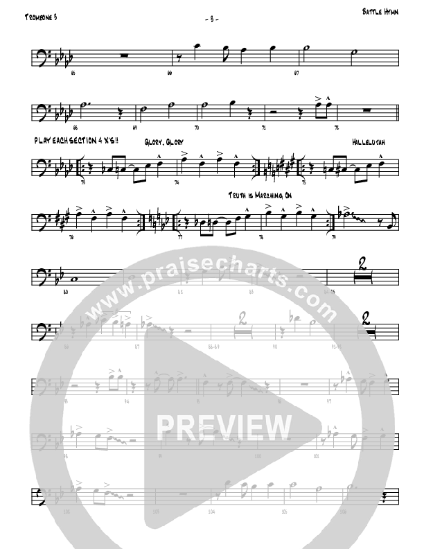 Battle Hymn Of The Republic Trombone 3 (Denver Bierman)