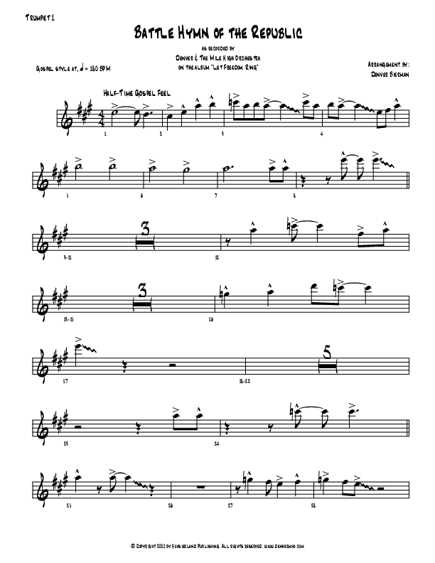 Battle Hymn Of The Republic Trumpet 1 (Denver Bierman)