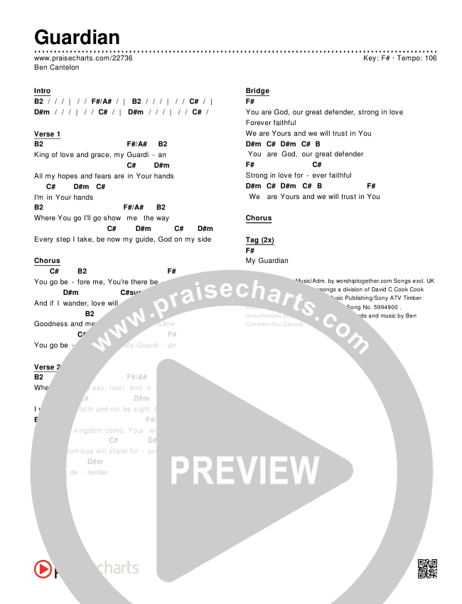 Guardian Chords & Lyrics (Ben Cantelon)