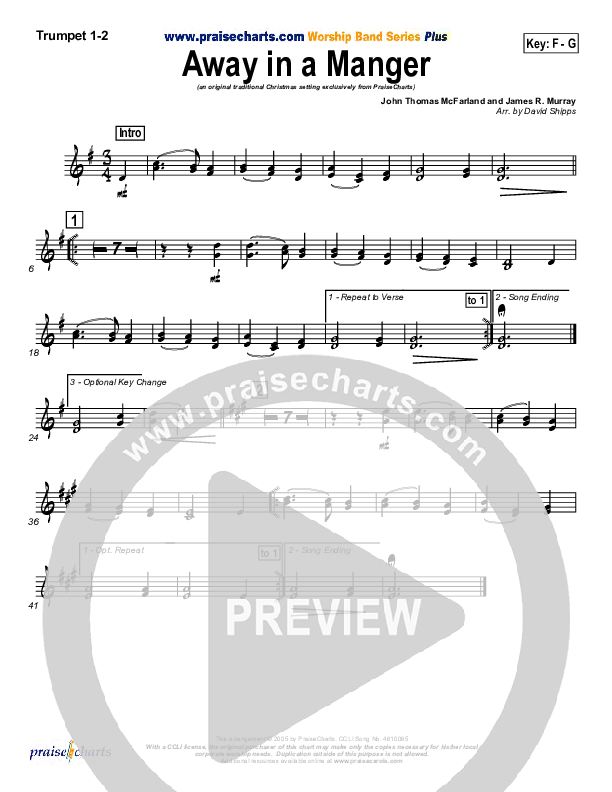 Away In A Manger Brass Pack (Traditional Carol / PraiseCharts)