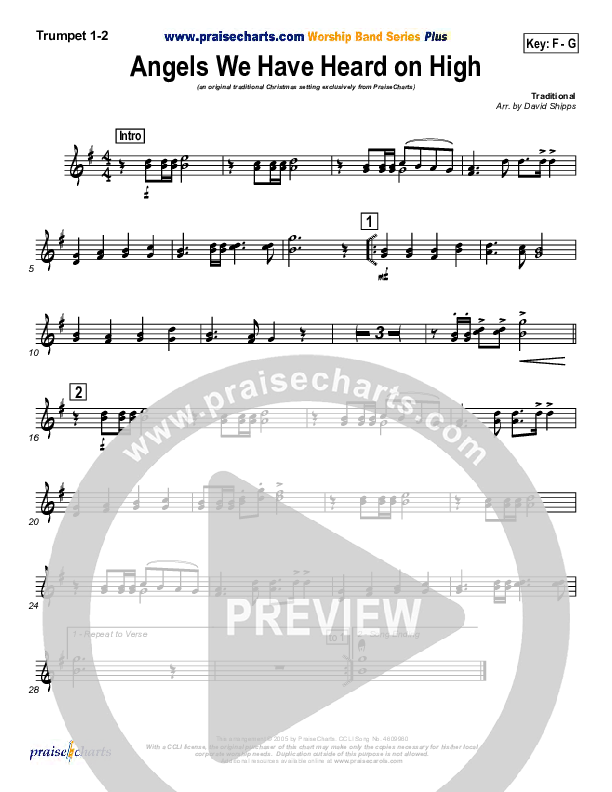 Angels We Have Heard On High Brass Pack (Traditional Carol / PraiseCharts)