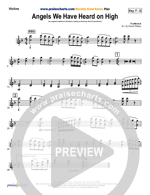 Angels We Have Heard On High Violins (Traditional Carol / PraiseCharts)