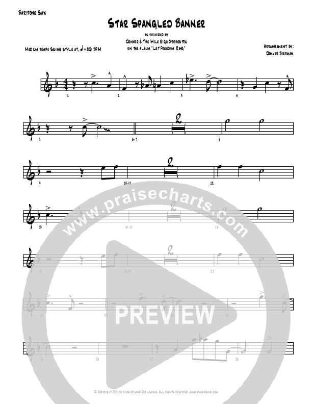 Star Spangled Banner Bari Sax (Denver Bierman)