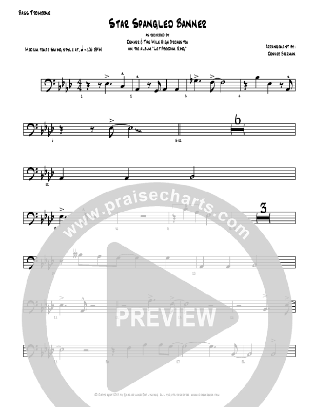 Star Spangled Banner Bass Trombone (Denver Bierman)