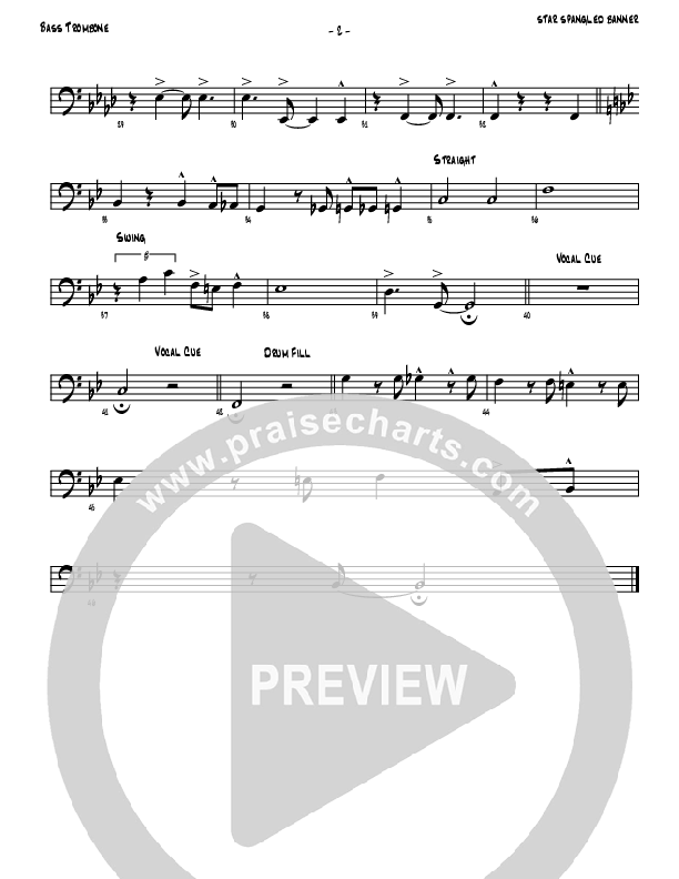 Star Spangled Banner Bass Trombone (Denver Bierman)