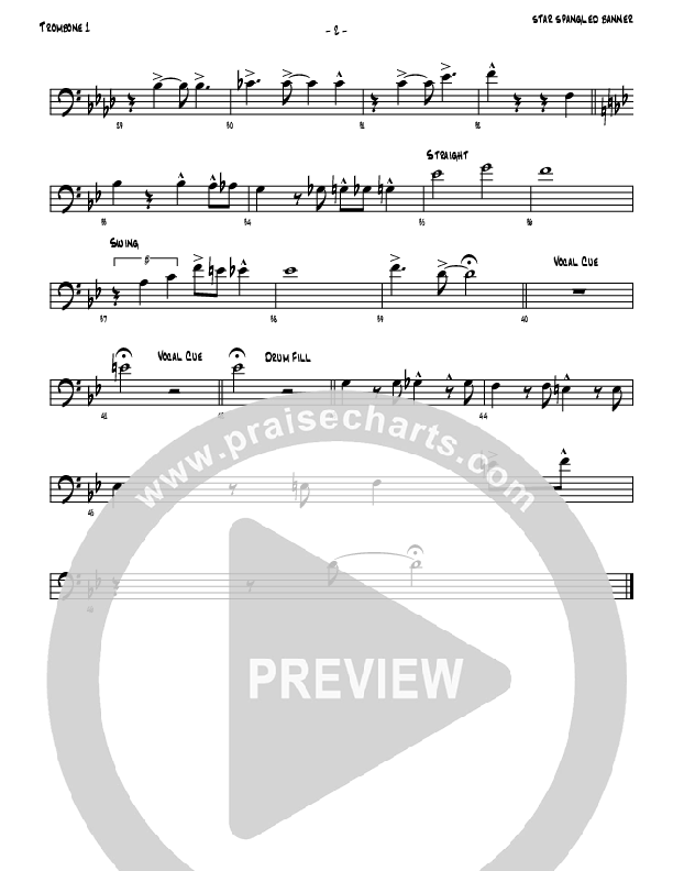 Star Spangled Banner Trombone 1 (Denver Bierman)