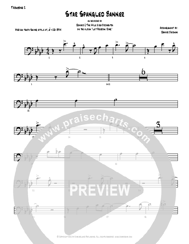Star Spangled Banner Trombone 2 (Denver Bierman)