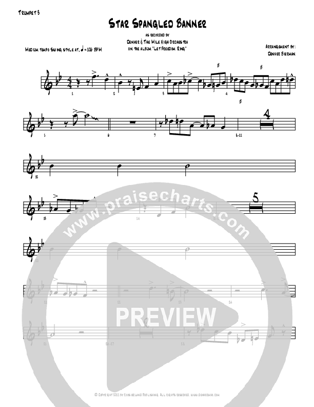 Star Spangled Banner Trumpet 3 (Denver Bierman)