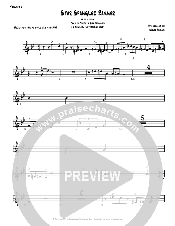 Star Spangled Banner Trumpet (Denver Bierman)