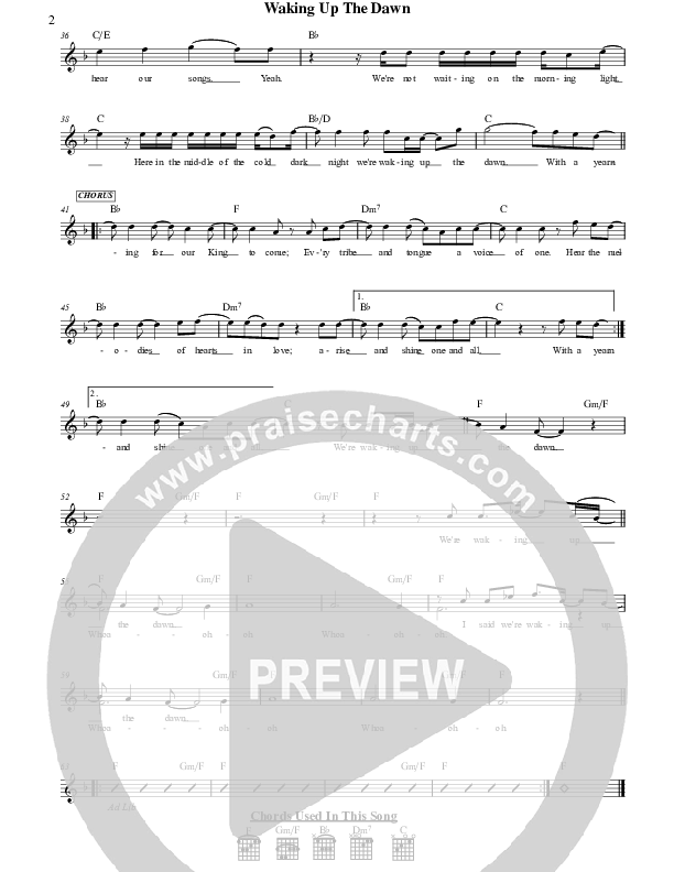 Waking Up The Dawn Lead Sheet (Jennie Riddle / People & Songs)