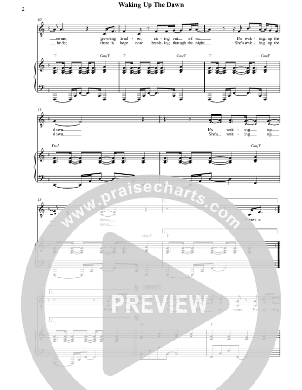 Waking Up The Dawn Lead & Piano (Jennie Riddle / People & Songs)