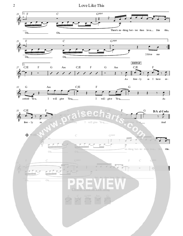 Love Like This Lead Sheet (Jennie Riddle / People & Songs)