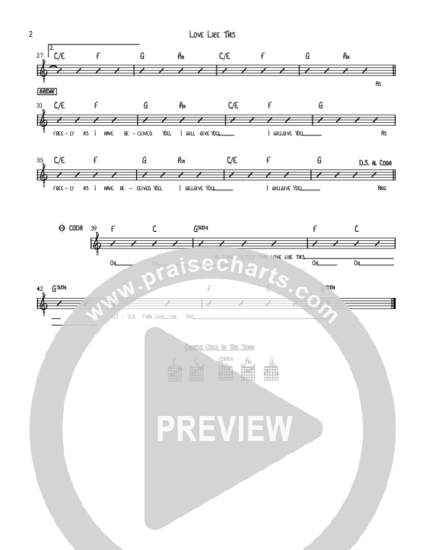 Love Like This Rhythm Chart (Jennie Riddle / People & Songs)