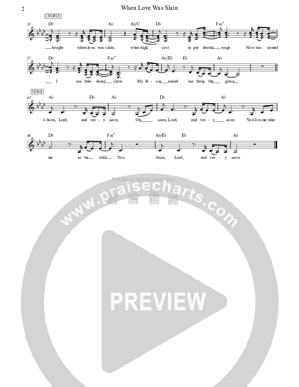 When Love Was Slain Lead Sheet (SAT) (Jennie Riddle / People & Songs)
