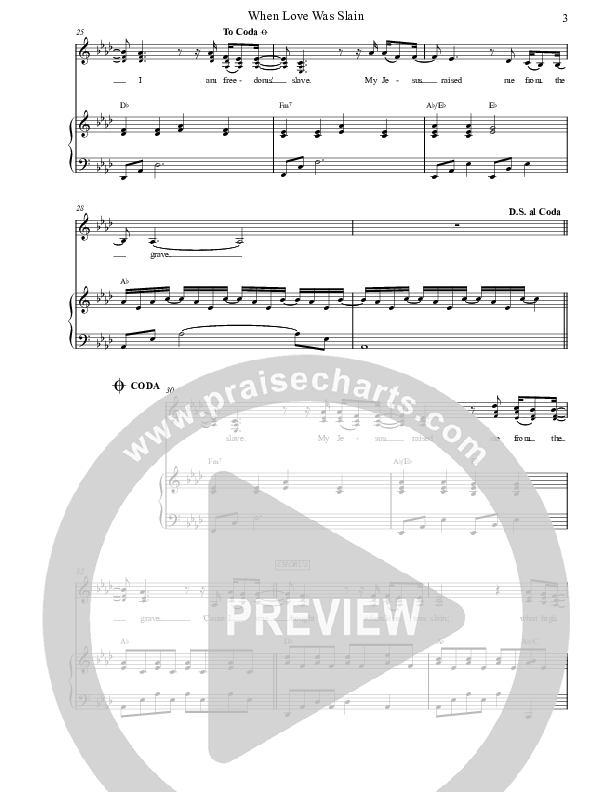 When Love Was Slain Piano/Vocal & Lead (Jennie Riddle / People & Songs)