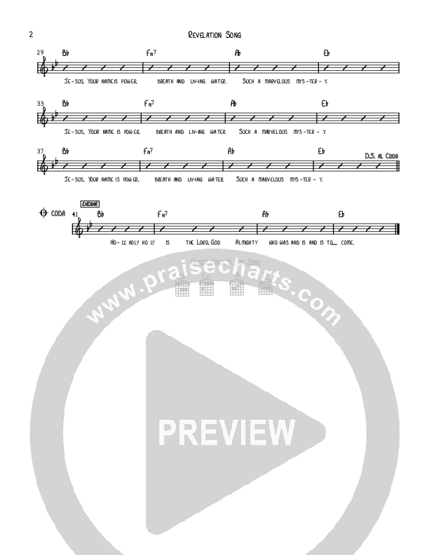 Revelation Song Rhythm Chart (Jennie Riddle / People & Songs)