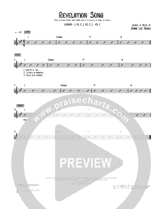 Revelation Song Rhythm Chart (Jennie Riddle / People & Songs)