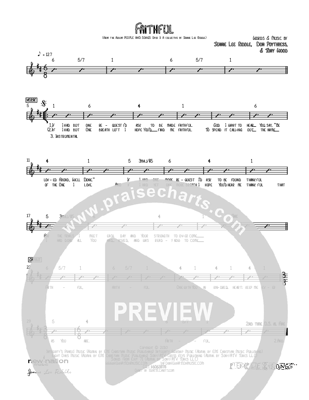 Faithful Rhythm Chart (Jennie Riddle / People & Songs)