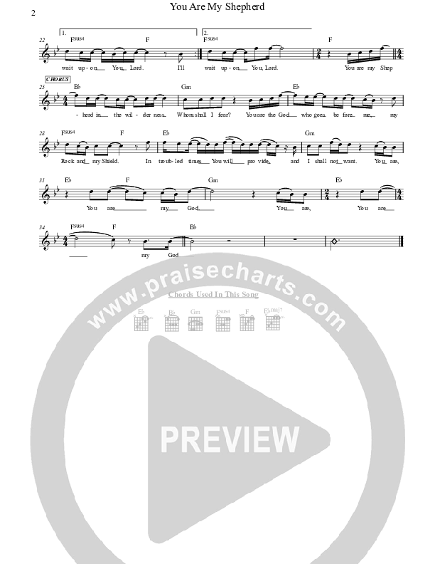 You Are My Shepherd Lead Sheet (Jennie Riddle / People & Songs)