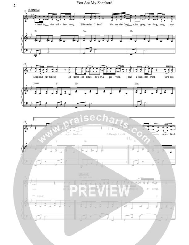 You Are My Shepherd Piano/Vocal & Lead (Jennie Riddle / People & Songs)