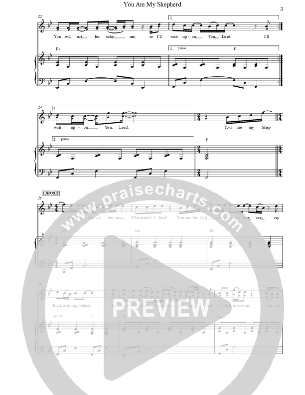 You Are My Shepherd Piano/Vocal & Lead (Jennie Riddle / People & Songs)