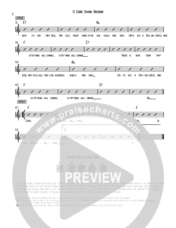 O Come Divine Messiah Rhythm Chart (Jennie Riddle / People & Songs)