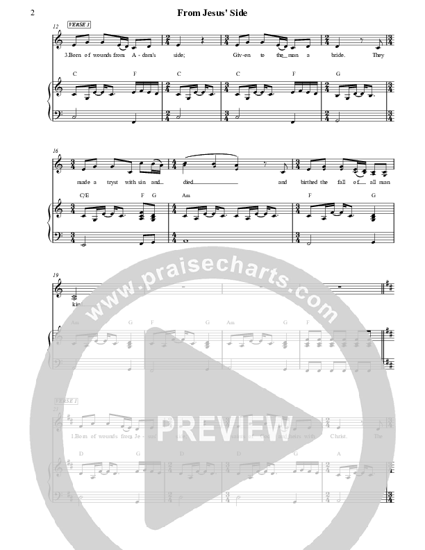 From Jesus' Side Piano/Vocal & Lead (Jennie Riddle / People & Songs)