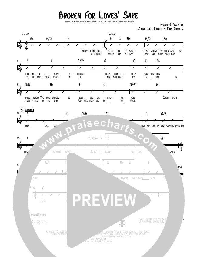 Broken Chords Guitar Chart