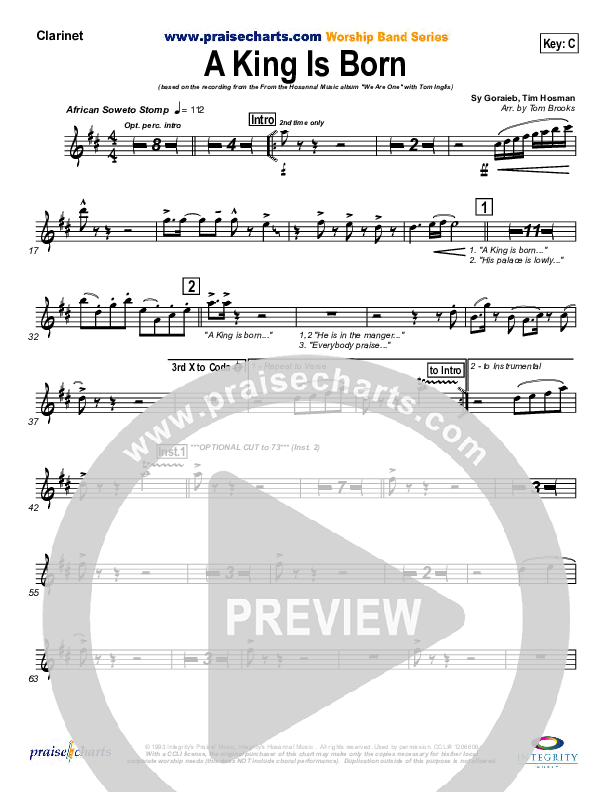 A King is Born Wind Pack (Tom Inglis)