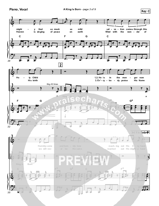 A King is Born Piano/Vocal Pack (Tom Inglis)