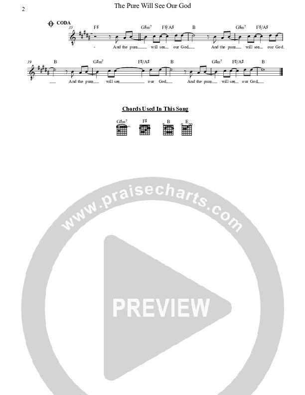 The Pure Will See Our God Lead Sheet (Jennie Riddle / People & Songs)