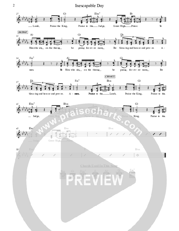 Inescapable Day Lead Sheet (SAT) (Jennie Riddle / People & Songs)