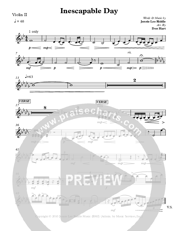 Inescapable Day Violin 2 (Jennie Riddle / People & Songs)