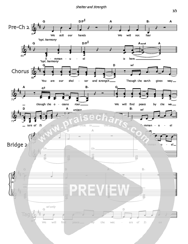 Shelter And Strength Lead Sheet (Marisa Aud)