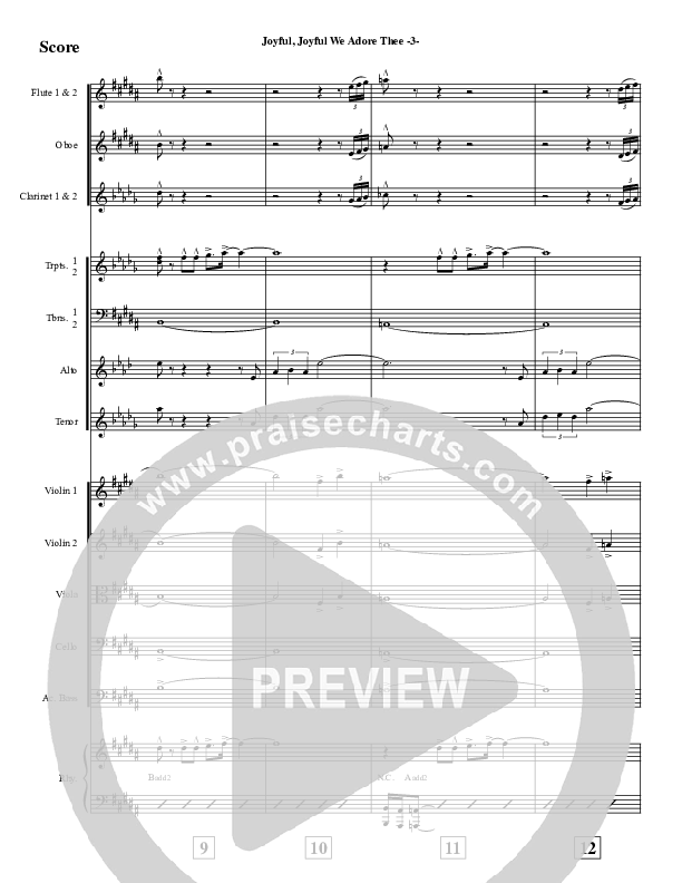 Joyful Joyful (Instrumental) Conductor's Score (Jeff Anderson)