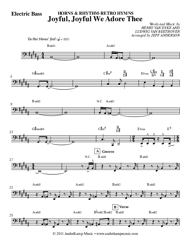 Joyful Joyful (Instrumental) Electric Guitar (Jeff Anderson)