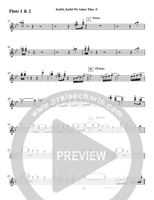 Joyful Joyful (Instrumental) Flute 1/2 (Jeff Anderson)