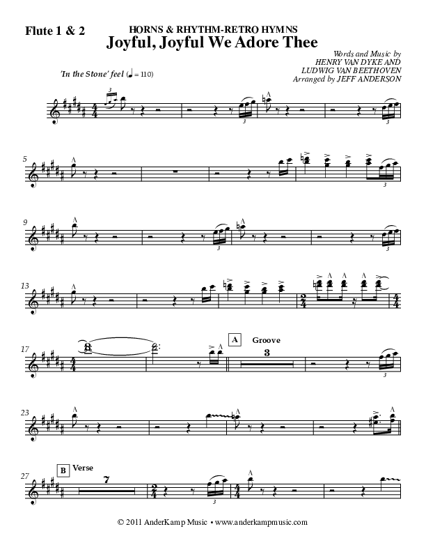 Joyful Joyful (Instrumental) Flute (Jeff Anderson)