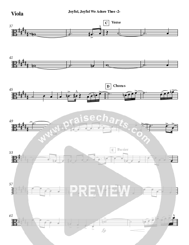 Joyful Joyful (Instrumental) Viola (Jeff Anderson)