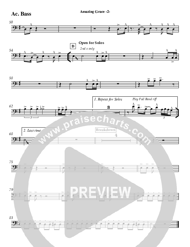 Amazing Grace (Instrumental) Bass Guitar (Jeff Anderson)