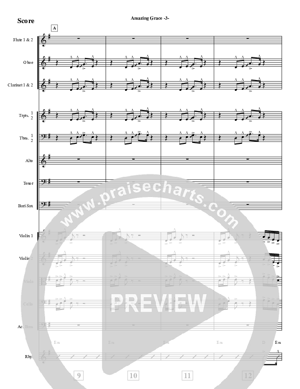 Amazing Grace (Instrumental) Conductor's Score (Jeff Anderson)