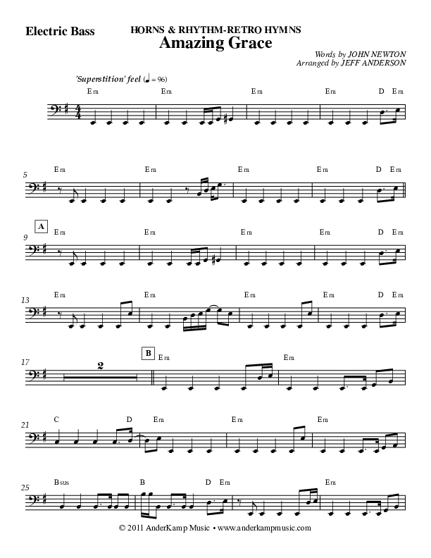 Amazing Grace (Instrumental) Electric Guitar (Jeff Anderson)