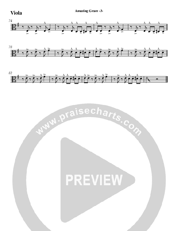 Amazing Grace (Instrumental) Viola (Jeff Anderson)