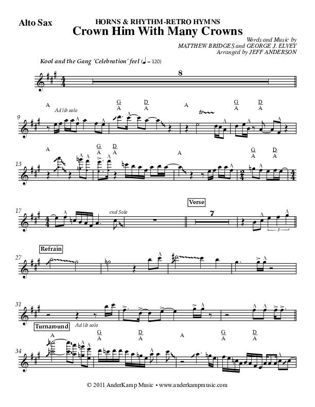 Crown Him (Instrumental) Alto Sax (Jeff Anderson)