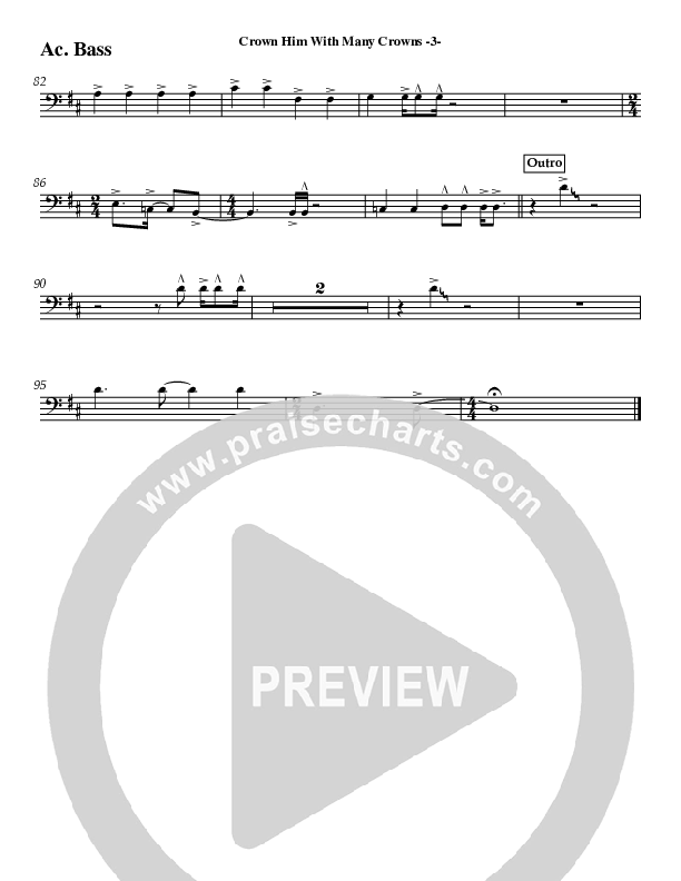 Crown Him (Instrumental) Bass Guitar (Jeff Anderson)