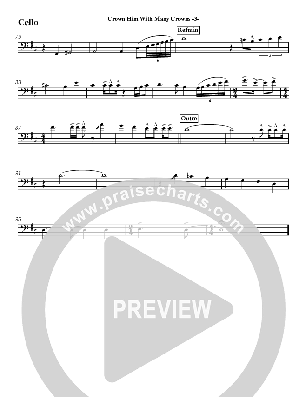 Crown Him (Instrumental) Cello (Jeff Anderson)