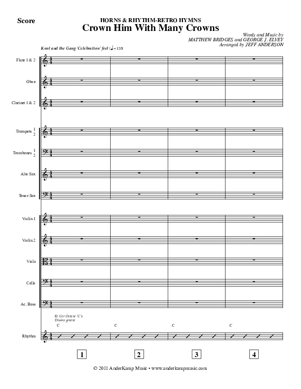 Crown Him (Instrumental) Conductor's Score (Jeff Anderson)