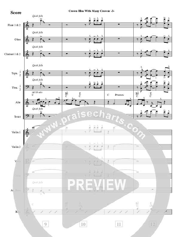 Crown Him (Instrumental) Conductor's Score (Jeff Anderson)