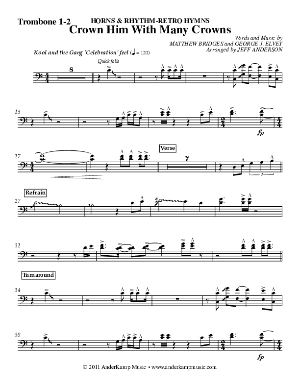 Crown Him (Instrumental) Trombone 1/2 (Jeff Anderson)